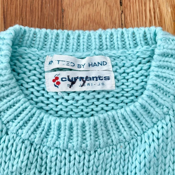 Vintage Currants Hand Knit Panda Bear Sleeveless Sweater Vest Top Size Small - Picture 3 of 6